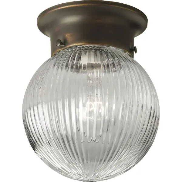 Glass Globe 6-3/8" Close-to-Ceiling Light - Image 3