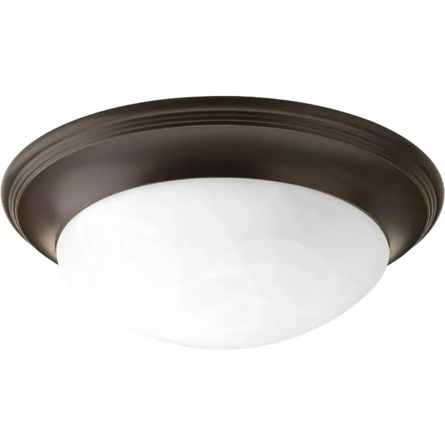 Two-Light Alabaster Glass 14" Close-to-Ceiling - Image 2