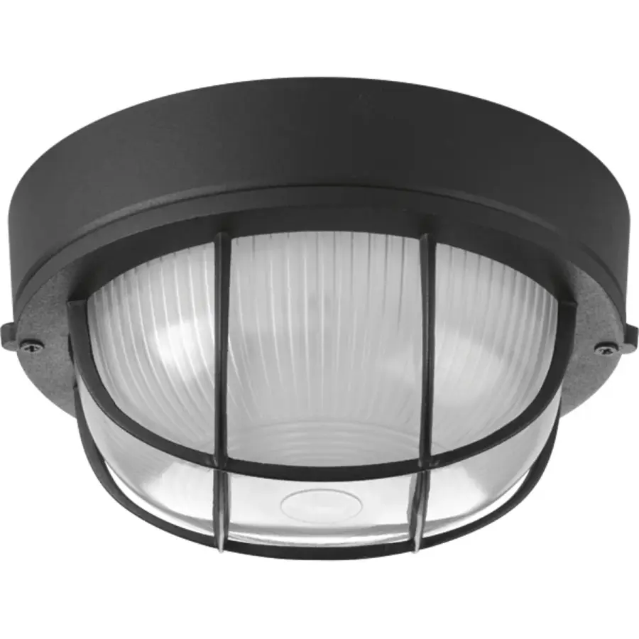 White Bulkhead 7-7/8" Flush Mount Light - Image 1