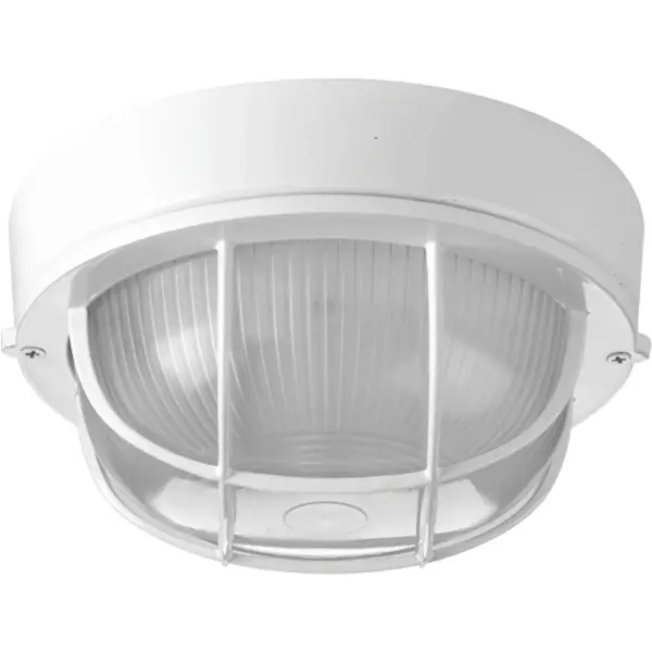 White Bulkhead 7-7/8" Flush Mount Light - Image 2