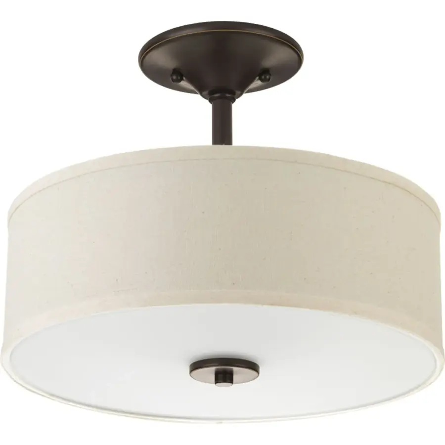 Inspire Collection Two-Light 13" Semi-Flush Ceiling Light - Image 1