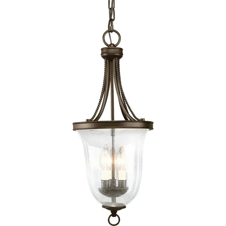 Seeded Glass Three-Light Foyer Pendant - Image 2