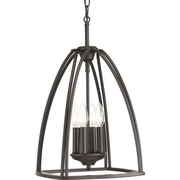 The Tally Collection brings farmhouse charm with a transitional edge. Four lights provide ample illumination for foyers and dining areas, while the brushed nickel finish adds contemporary sophistication. - alternate view