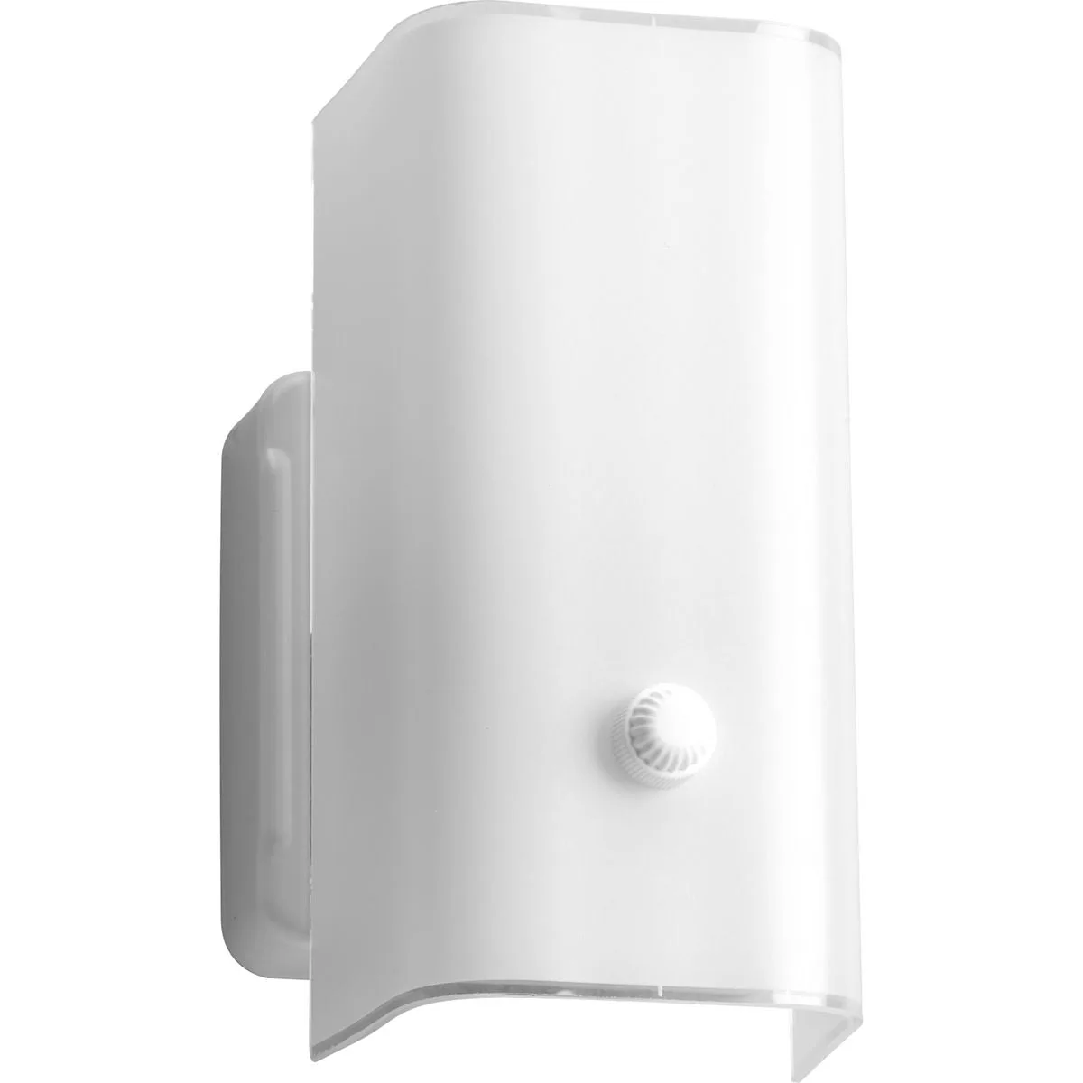 White Glass One-Light Bath Vanity Light