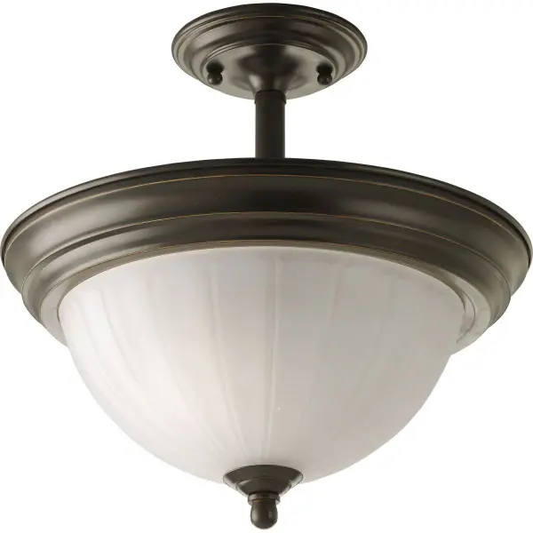 Two-Light Melon 13-1/4" Close-to-Ceiling - Image 1