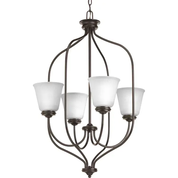 The Keats Collection brings sophisticated transitional style to your entryway with four lights providing ample illumination. Its brushed nickel finish offers versatility to complement both traditional and contemporary interiors. - alternate view