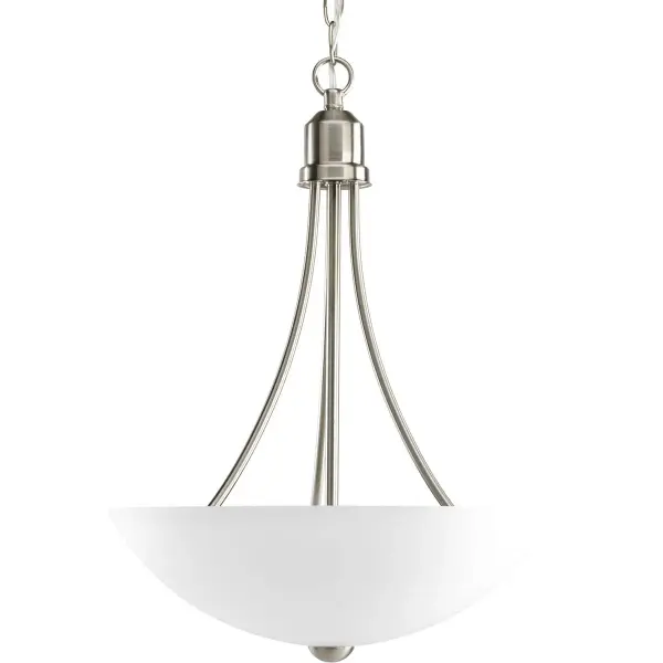 The Gather Collection pendant brings traditional elegance to entryways and dining spaces. Its brushed nickel finish and dual-light design provide balanced illumination while maintaining a refined aesthetic. - alternate view