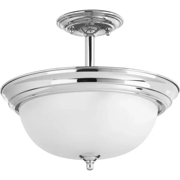 Two-Light Dome Glass Semi-Flush Convertible - Image 3