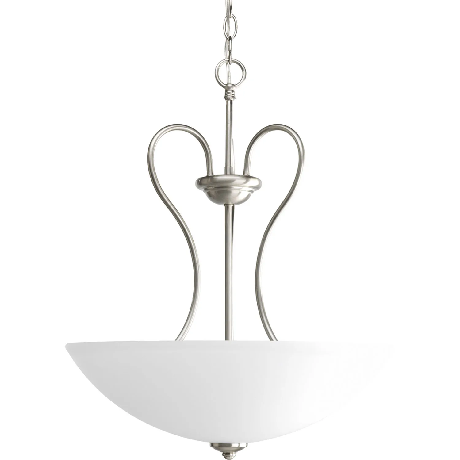 Heart Three Light Pendant in Brushed Nickel