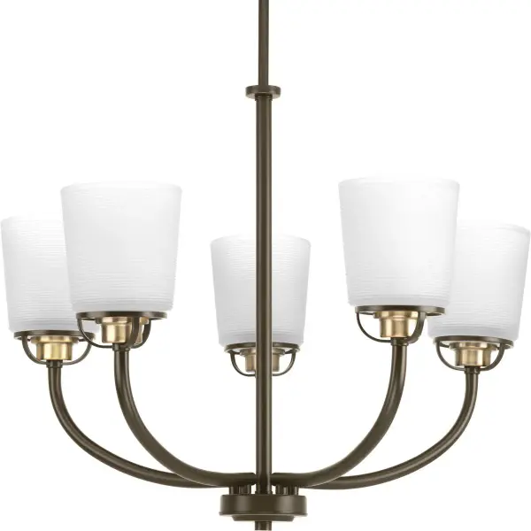 West Village Five-Light Etched Prismatic Glass Chandelier - Image 2