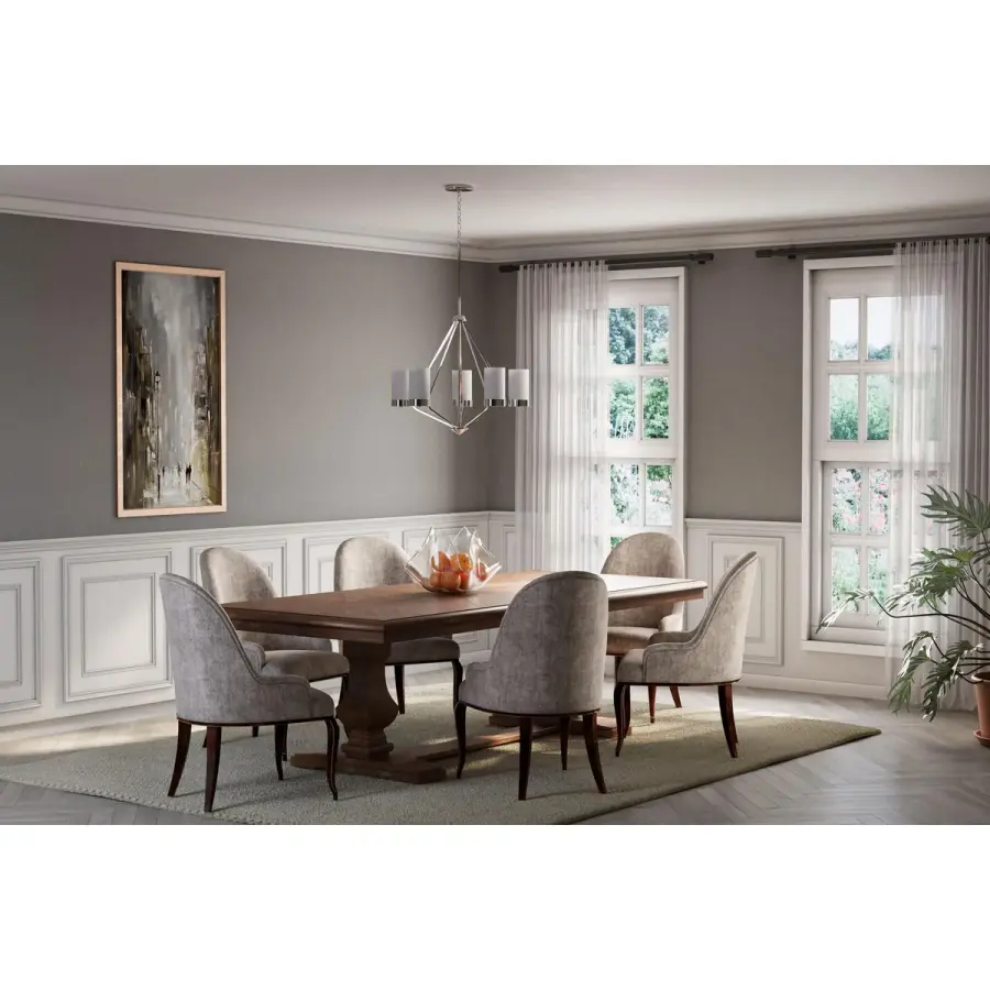 Classic Mid-Century Design with Timeless Chrome and Etched Glass - Image 4