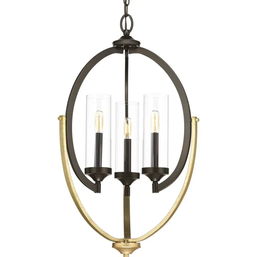 Evoke Three-Light Clear Glass Chandelier - Image 2