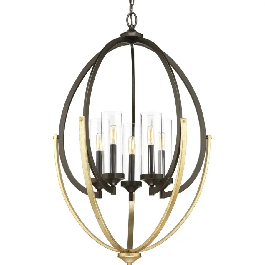 Evoke Five-Light Clear Glass Chandelier
