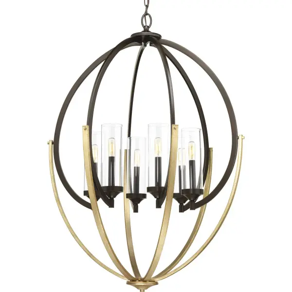Evoke Six-Light Clear Glass Chandelier - Image 1