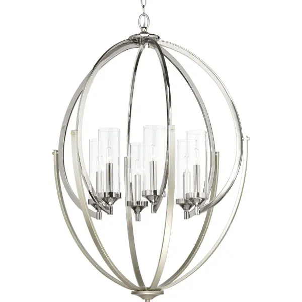Evoke Six-Light Clear Glass Chandelier - Image 2