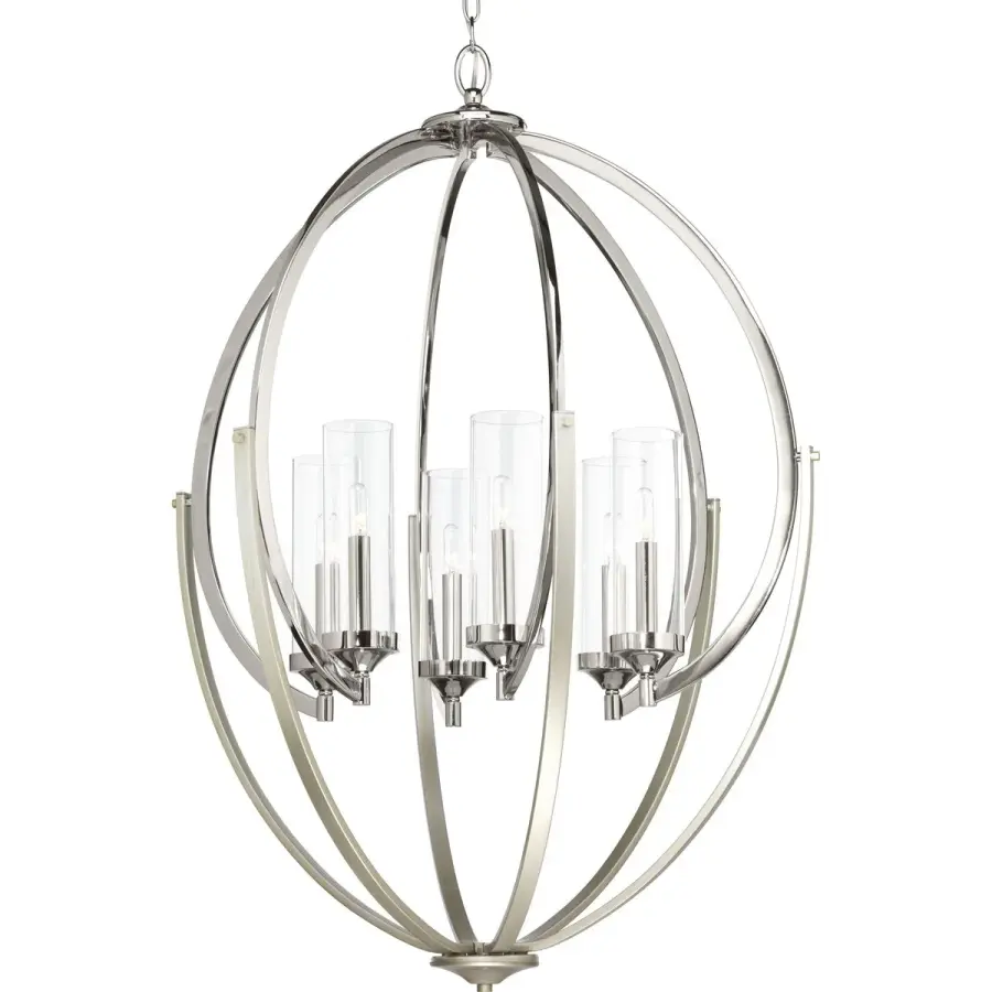 Evoke Six-Light Clear Glass Chandelier - Image 2