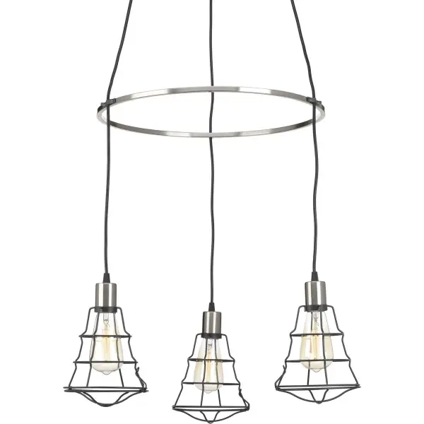 The Gauge Collection brings urban industrial style to your space with its clean graphite finish and three-light configuration. Perfect for dining areas and kitchen islands, this chandelier balances raw industrial aesthetics with contemporary refinement.