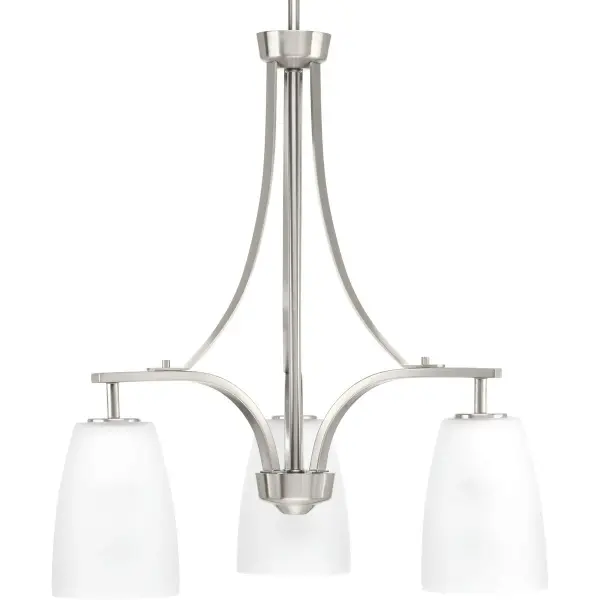 Leap Collection Three-Light Etched Glass Chandelier