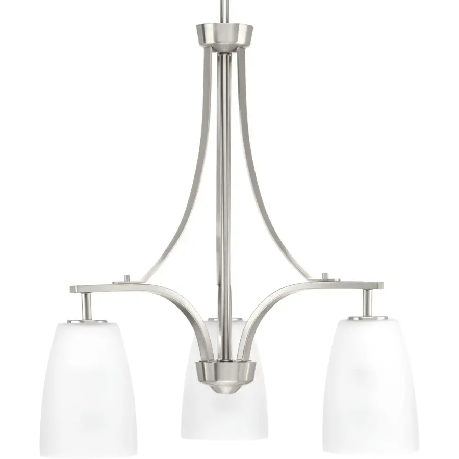 Leap Collection Three-Light Etched Glass Chandelier