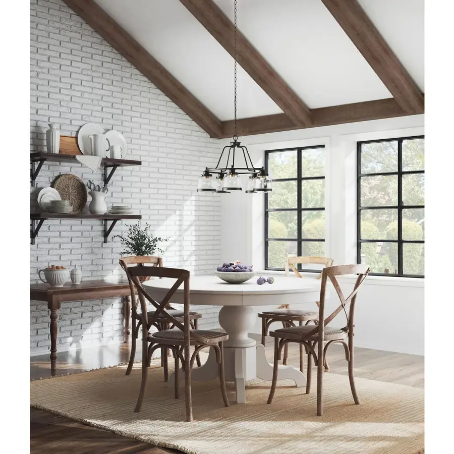 Judson Five-Light Clear Glass Chandelier - Image 2
