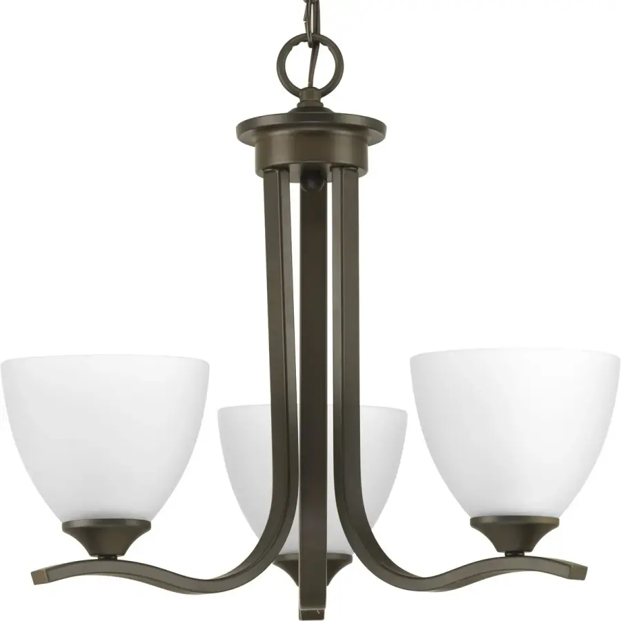 Laird Three-Light Etched Glass Chandelier - Image 2