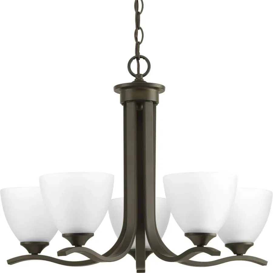 Laird Five-Light Etched Glass Chandelier - Image 1
