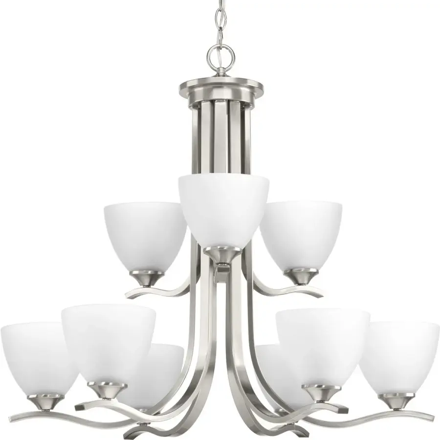 Laird Nine-Light Etched Glass Chandelier - Image 2