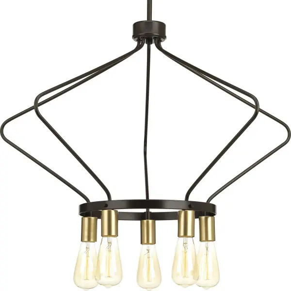 Industrial Farmhouse Elegance with Five-Light Design - Image 1