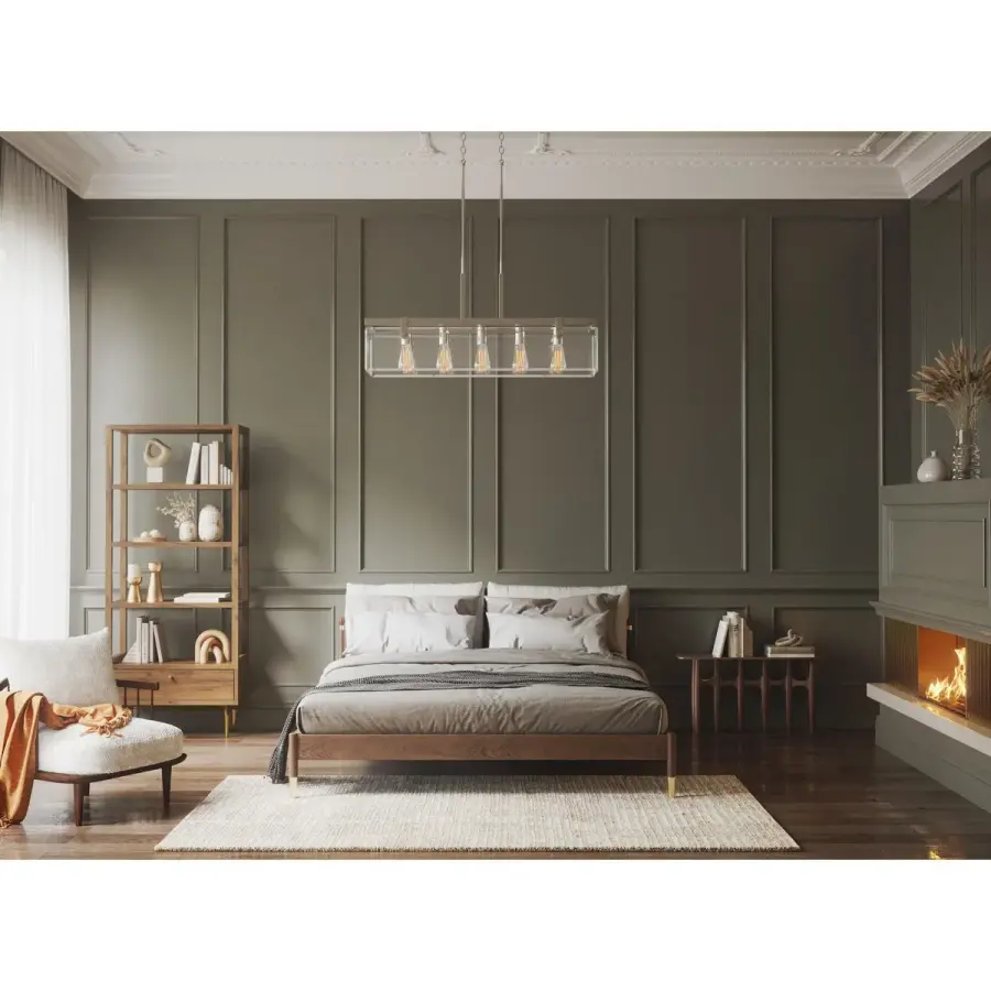 Glayse Five-Light Linear Chandelier - Image 3