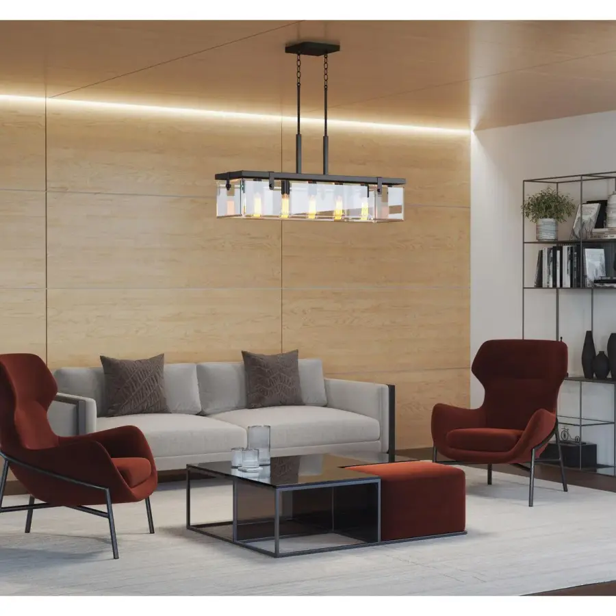 Glayse Five-Light Linear Chandelier - Image 4