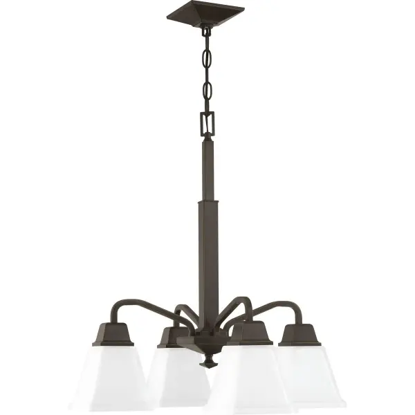 Clifton Heights Four-Light Etched Glass Chandelier - Image 1