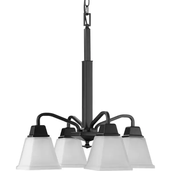 Clifton Heights Four-Light Etched Glass Chandelier - Image 2