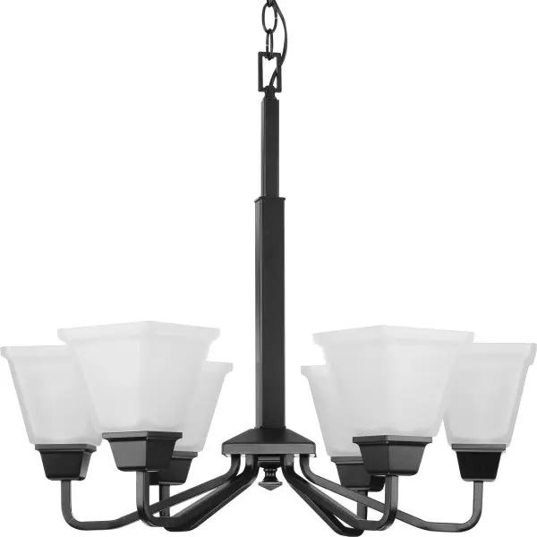 Clifton Heights Six-Light Etched Glass Chandelier - Image 3