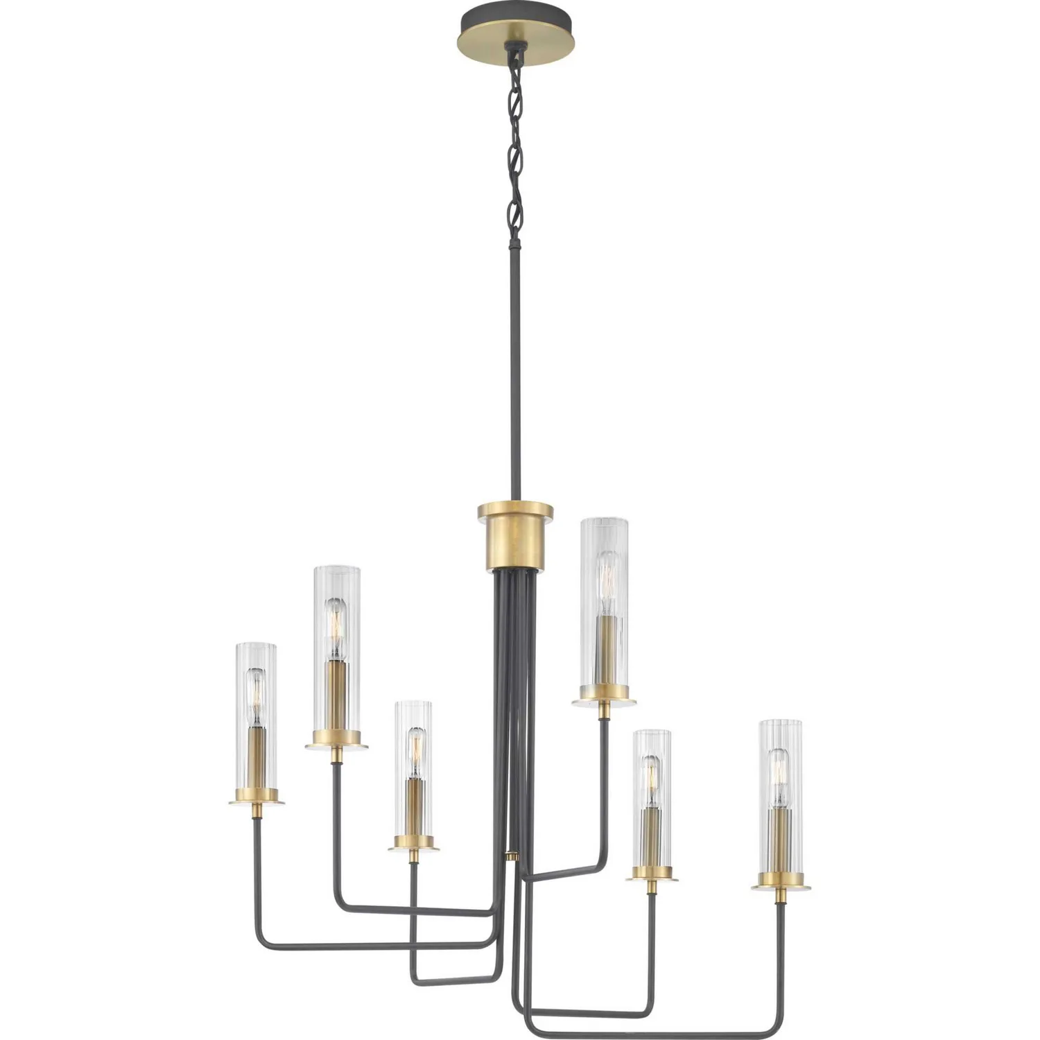 Rainey Six Light Chandelier in Graphite