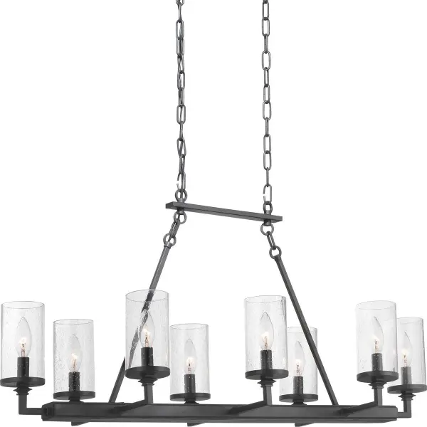 Gresham Eight-Light Clear Seeded Glass Chandelier