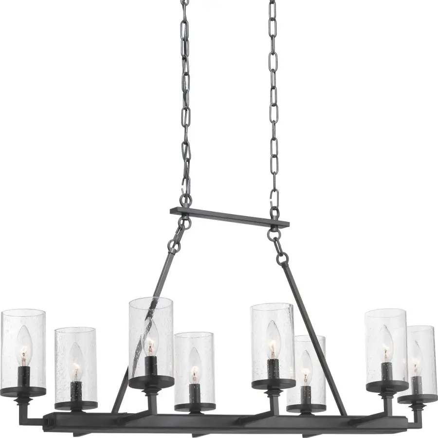 Gresham Eight-Light Clear Seeded Glass Chandelier