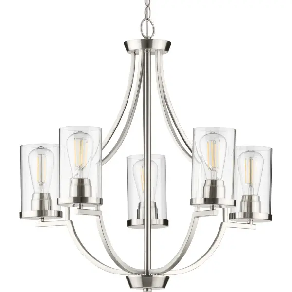 Lassiter Five-Light Clear Glass Chandelier - Image 1