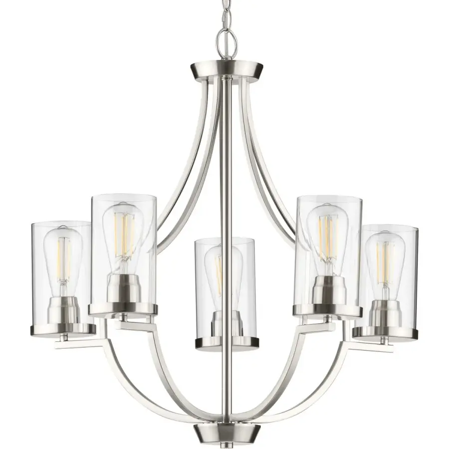 Lassiter Five-Light Clear Glass Chandelier - Image 1