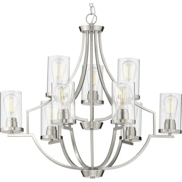 Lassiter Nine-Light Clear Glass Chandelier - Image 2