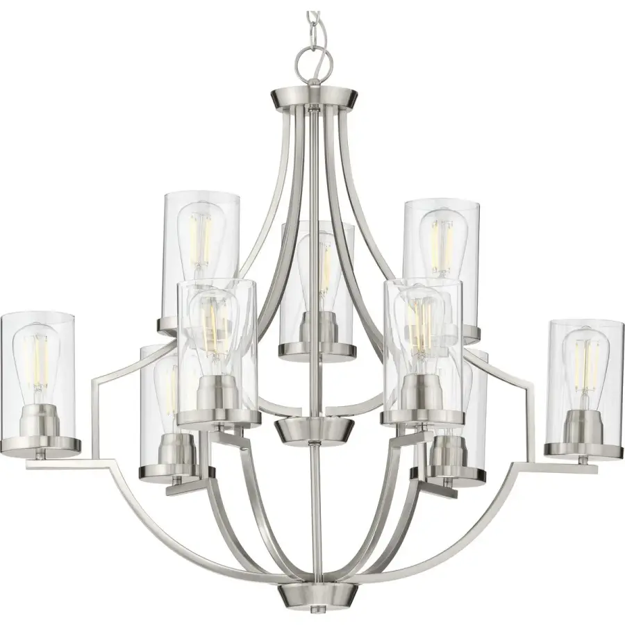 Lassiter Nine-Light Clear Glass Chandelier - Image 2
