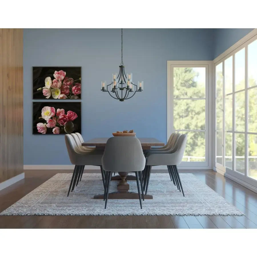 Lassiter Nine-Light Clear Glass Chandelier - Image 3