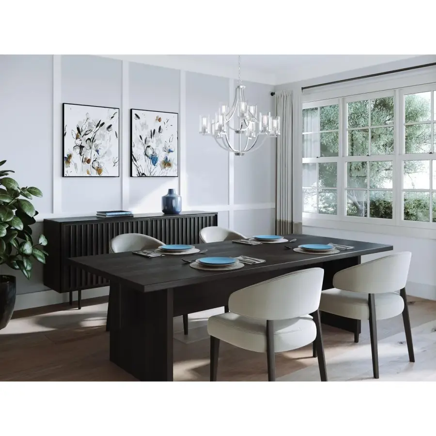 Lassiter Nine-Light Clear Glass Chandelier - Image 4