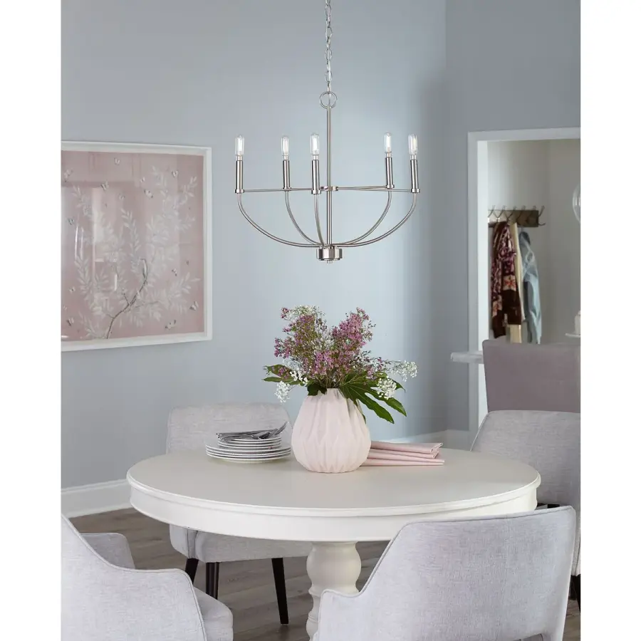 Leyden Collection Five-Light Chandelier - Image 4