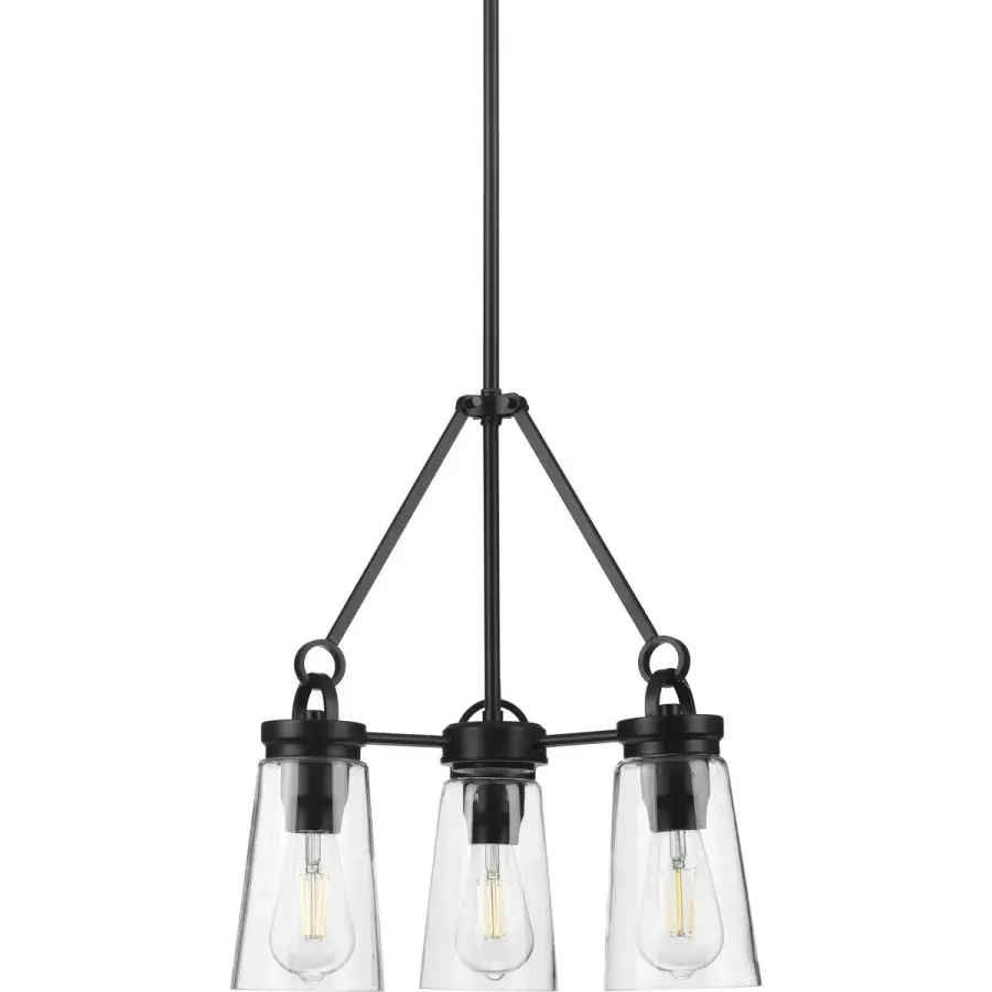 Stockbrace Three-Light Clear Glass Chandelier