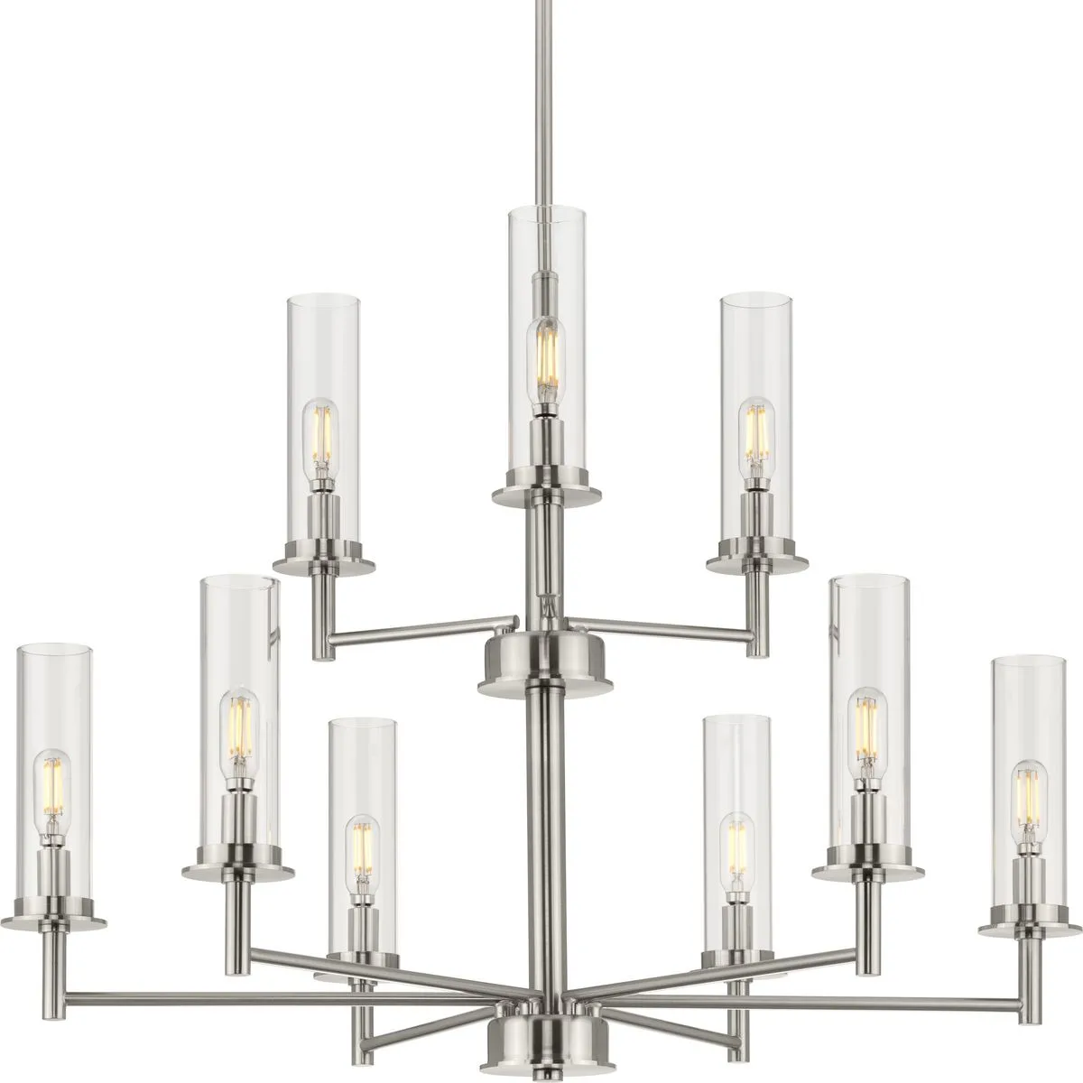 Kellwyn Nine-Light Clear Glass Chandelier