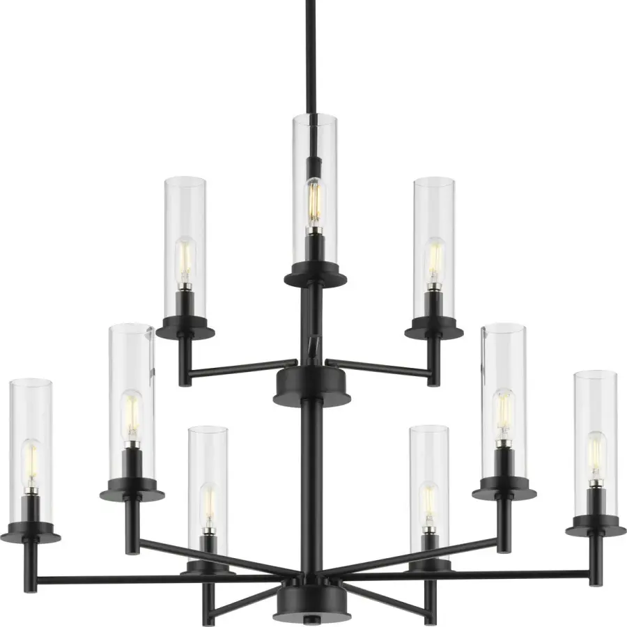 Elegant Nine-Light Chandelier with Timeless Transitional Appeal - Image 2
