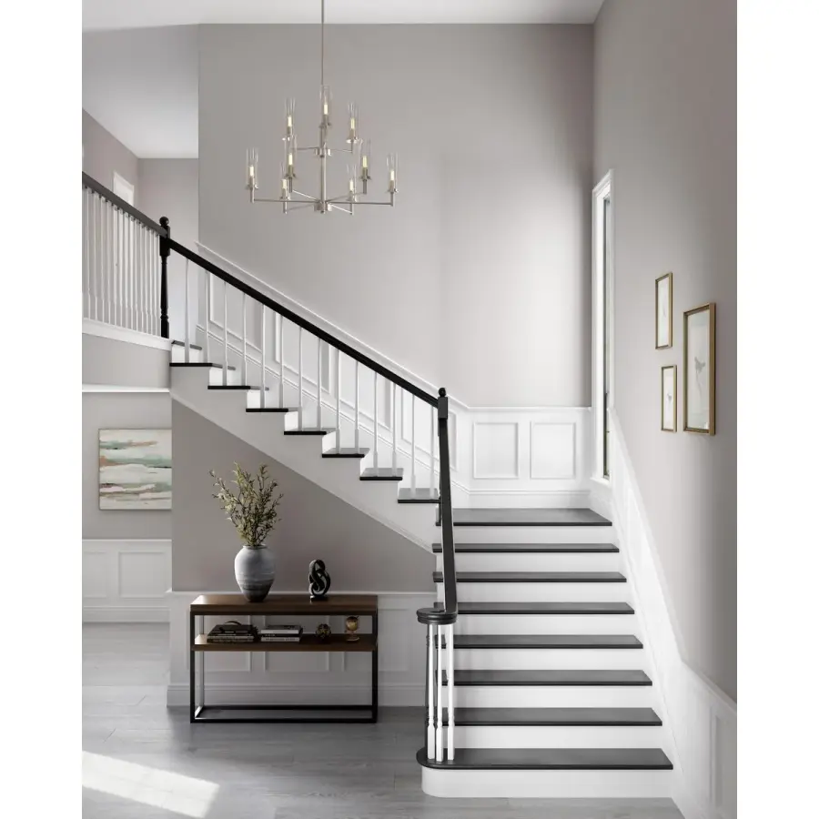 Elegant Nine-Light Chandelier with Timeless Transitional Appeal - Image 3