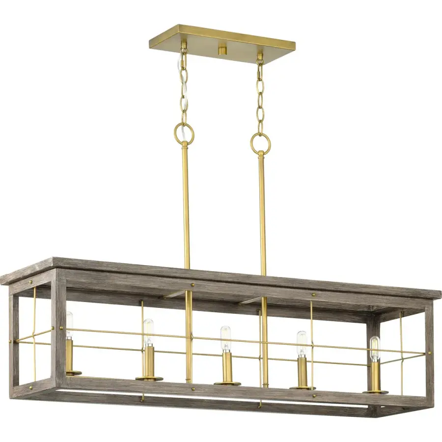 Hedgerow Five-Light Linear Island Chandelier - Image 1
