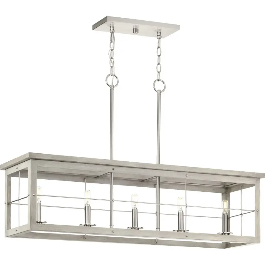 Hedgerow Five-Light Linear Island Chandelier - Image 2