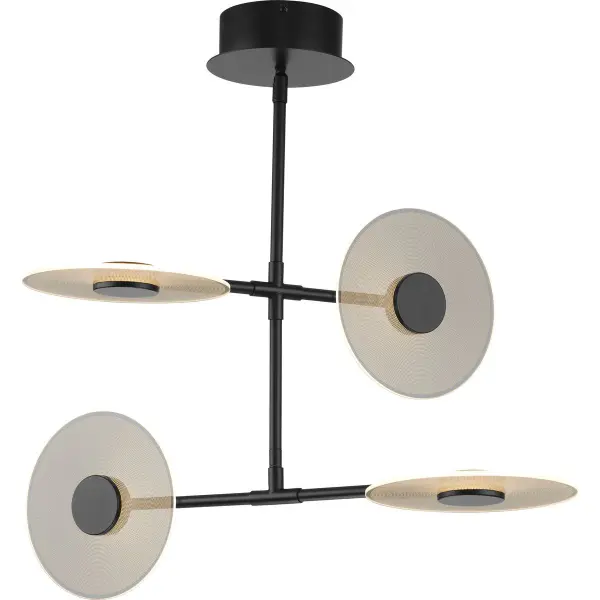 The Spoke LED Chandelier brings iconic mid-century modern design to contemporary spaces with its clean-lined spoke configuration and integrated LED technology. Energy-efficient and stylish, perfect for dining areas. - alternate view